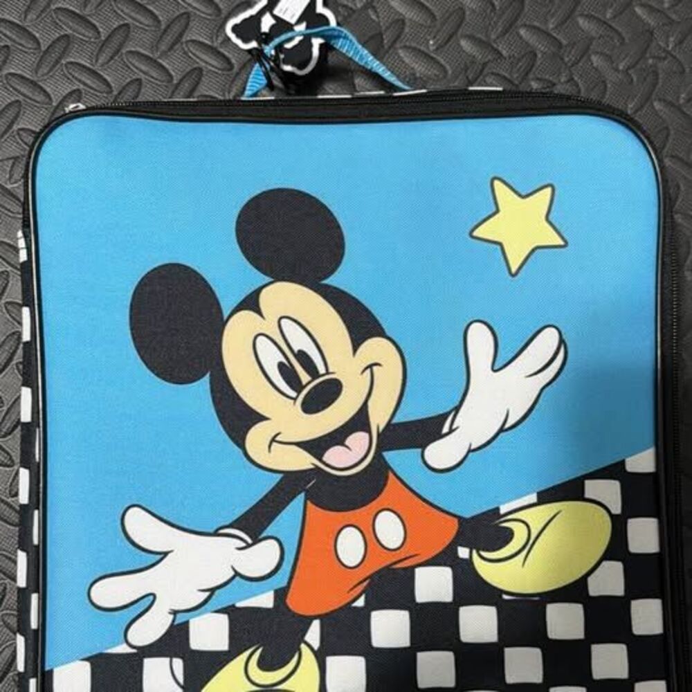 Disney Mickey Mouse Polka Dots Youth 4-Piece Travel Set Carry on Luggage - Picture 8 of 9